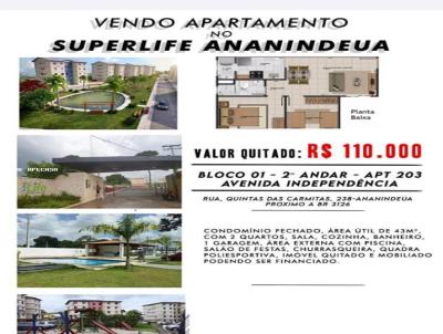 Apartamento para Venda, em Ananindeua, bairro Centro, 2 dormitórios, 1 banheiro, 1 vaga
